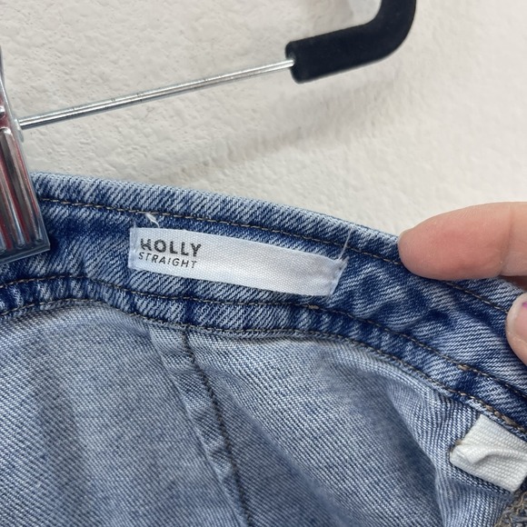 Dear John Jeans 30 Holly Straight Leg Medium Wash High Rise Utility Hem - Picture 5 of 13